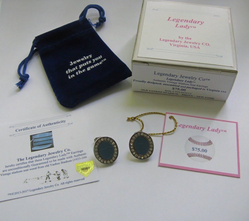 Yankee Stadium Seat Earrings: Historic Wood & Surgical Steel Legendary Lady Gift