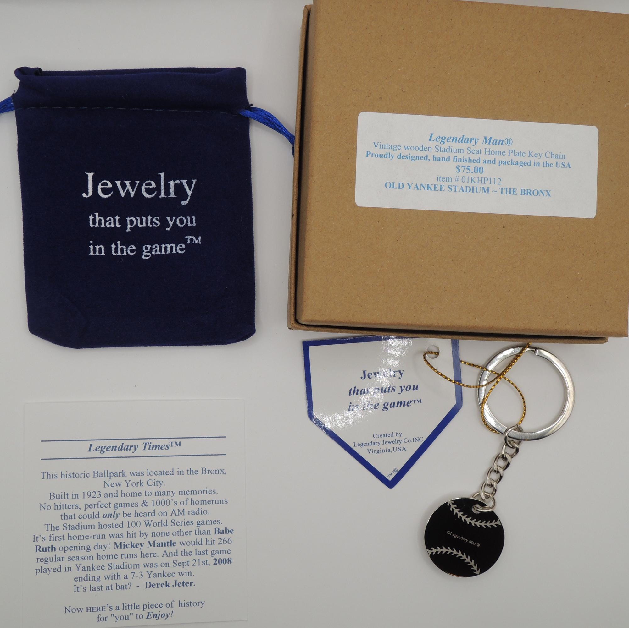 Yankee Stadium Seat Keychain Baseball Gift