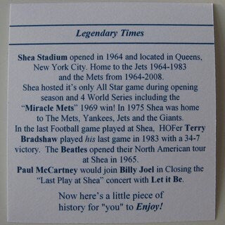 Shea Stadium Mets Cufflinks: Historic Dugout Bench Wood, USA Made