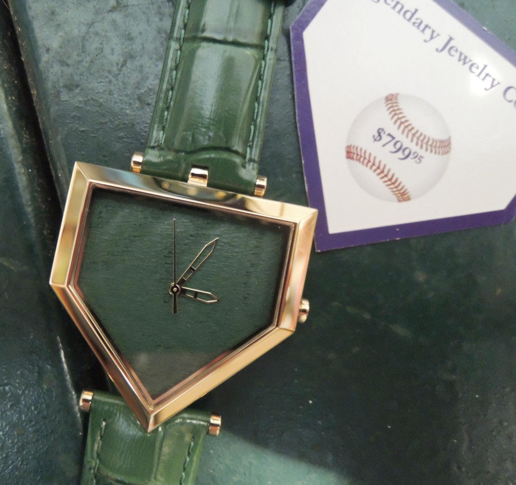 Wrigley Field Home Plate Watch: Swiss Movement Mens Christmas Gift USA Designed/Built