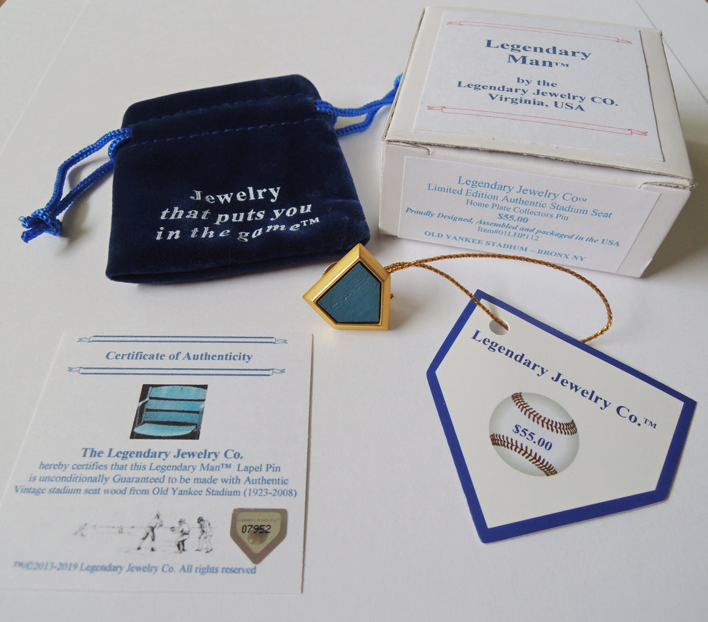 Yankee Stadium Seat Home Plate Lapel Pin Baseball Gift