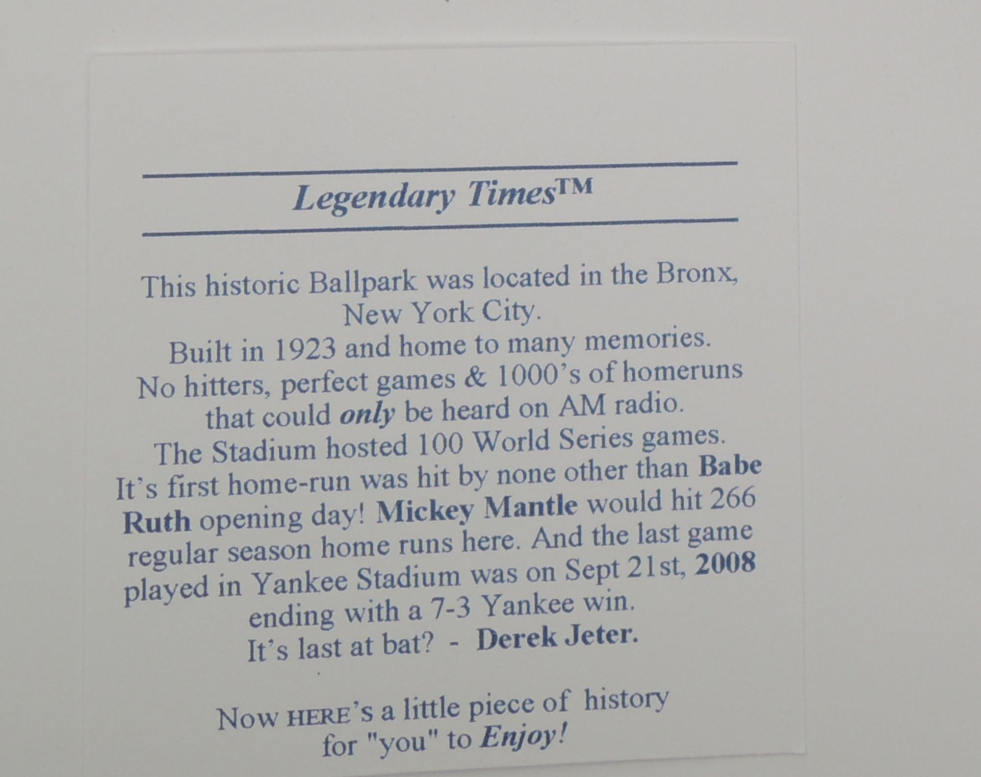 Yankee Stadium Seat Keychain Baseball Gift