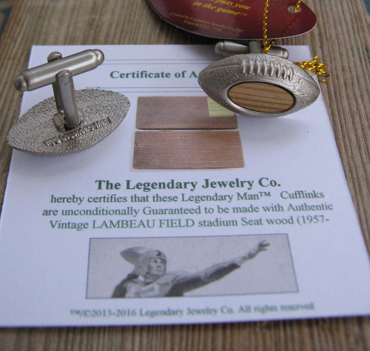 Lambeau Field Stadium Seat Cufflinks: Green Bay Packers Gift