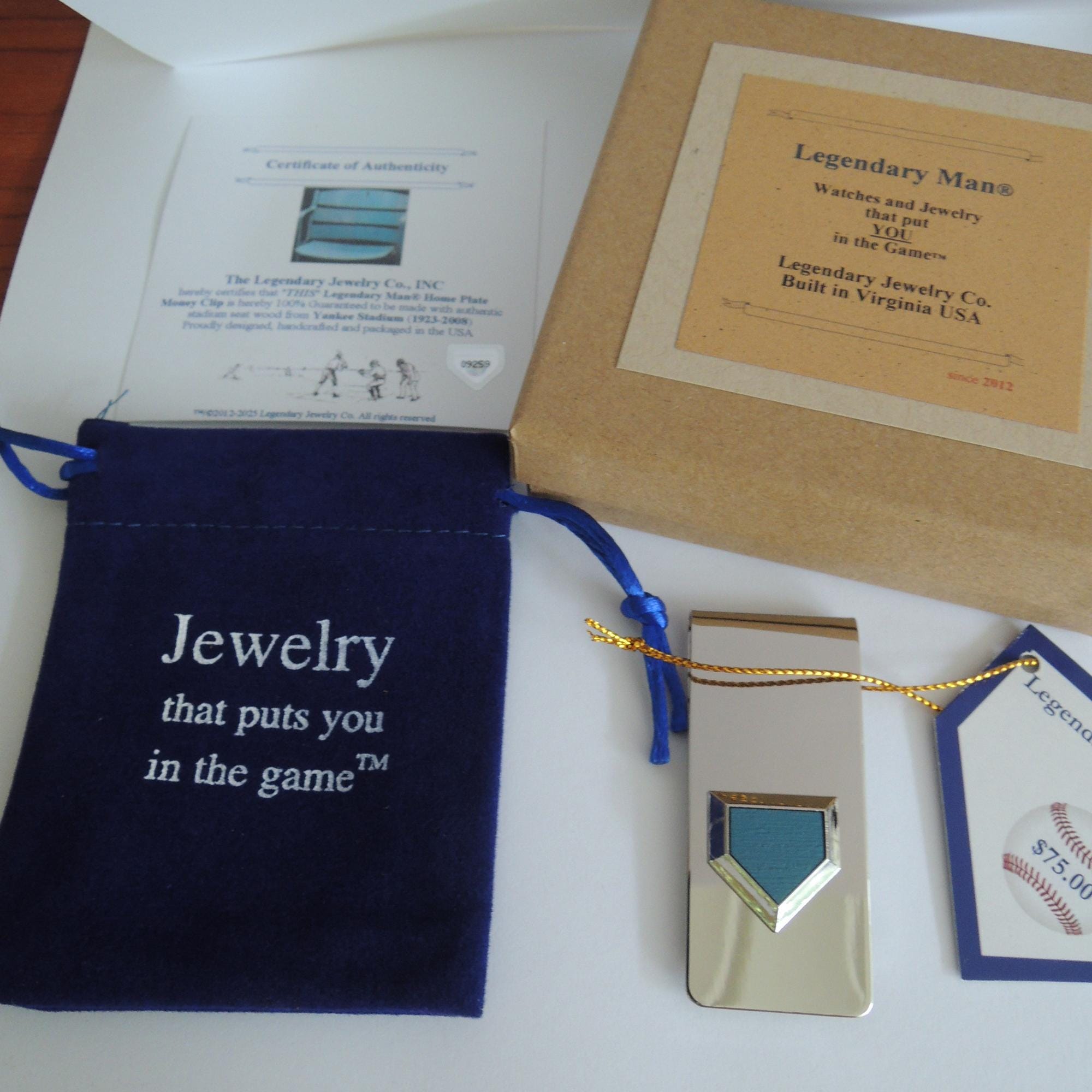 Yankee Stadium Seat Money Clip Men's Baseball Gift