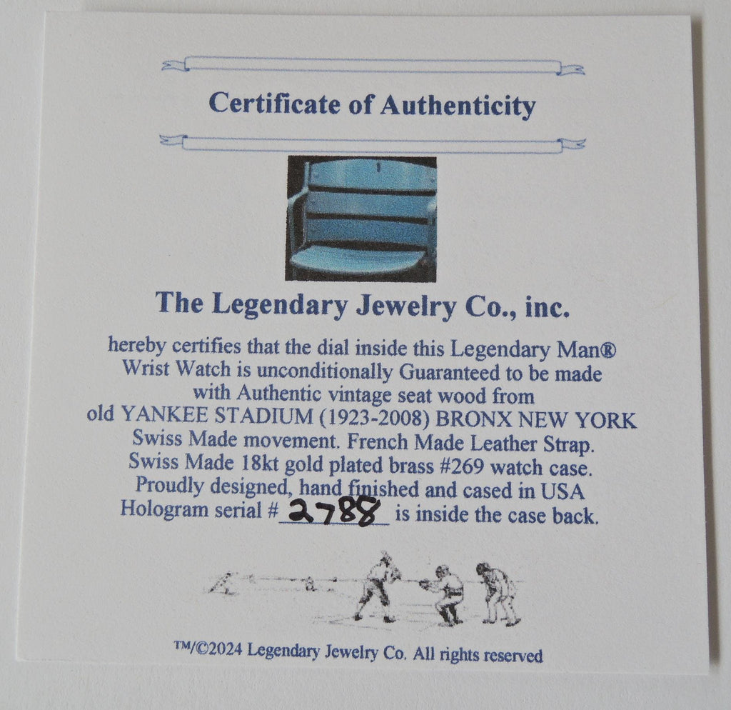 Yankee Stadium Seat Wrist Watch: Swiss Movement, Hand-Finished Collectible Gift