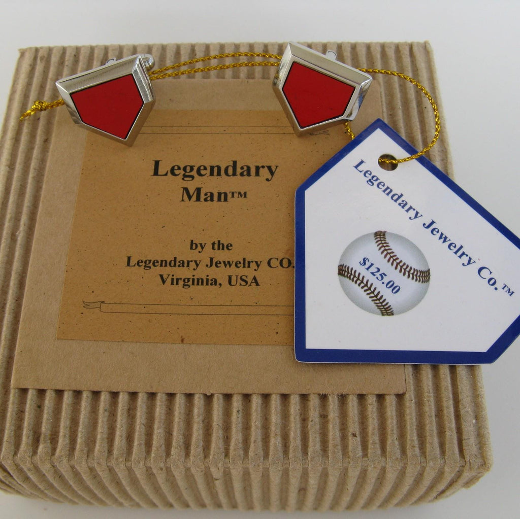 Phillies Connie Mack Stadium Cufflinks: Home Plate Baseball Gift