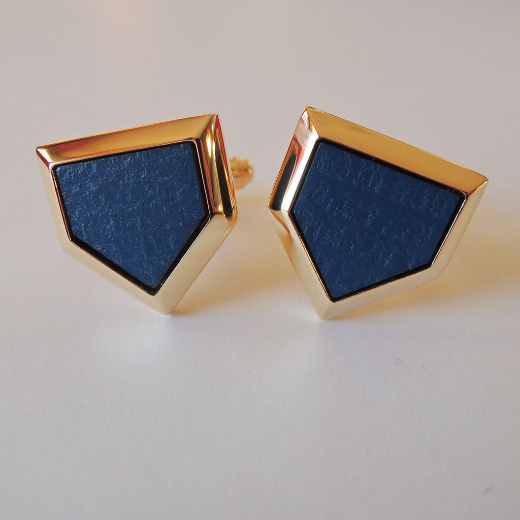 Shea Stadium Mets Cufflinks: Historic Dugout Bench Wood, USA Made