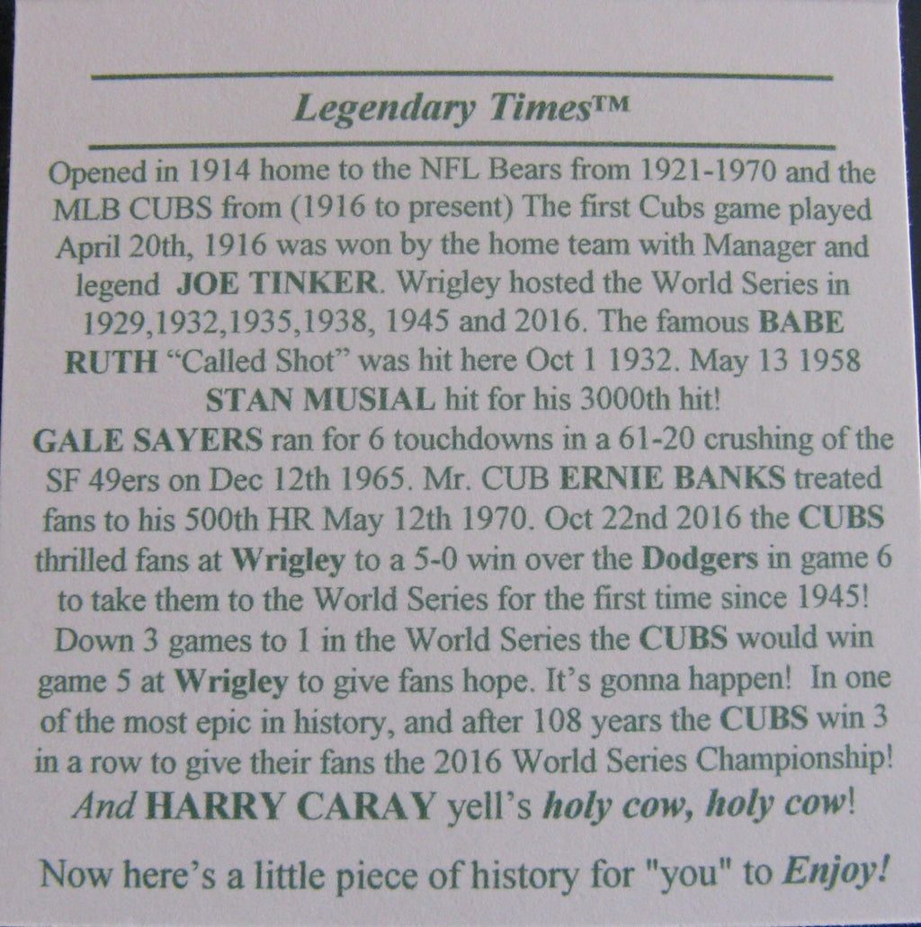 Wrigley Field Cuff Links Stadium Seat Wood MENS GIFT Designed and built in the USA