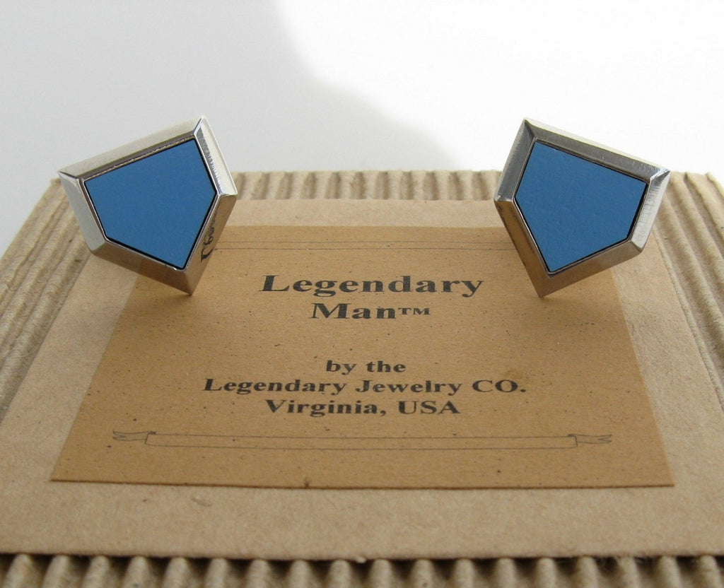 Ebbets Field Cufflinks: Brooklyn Dodgers Home Plate, Stadium Seat Wood Gift