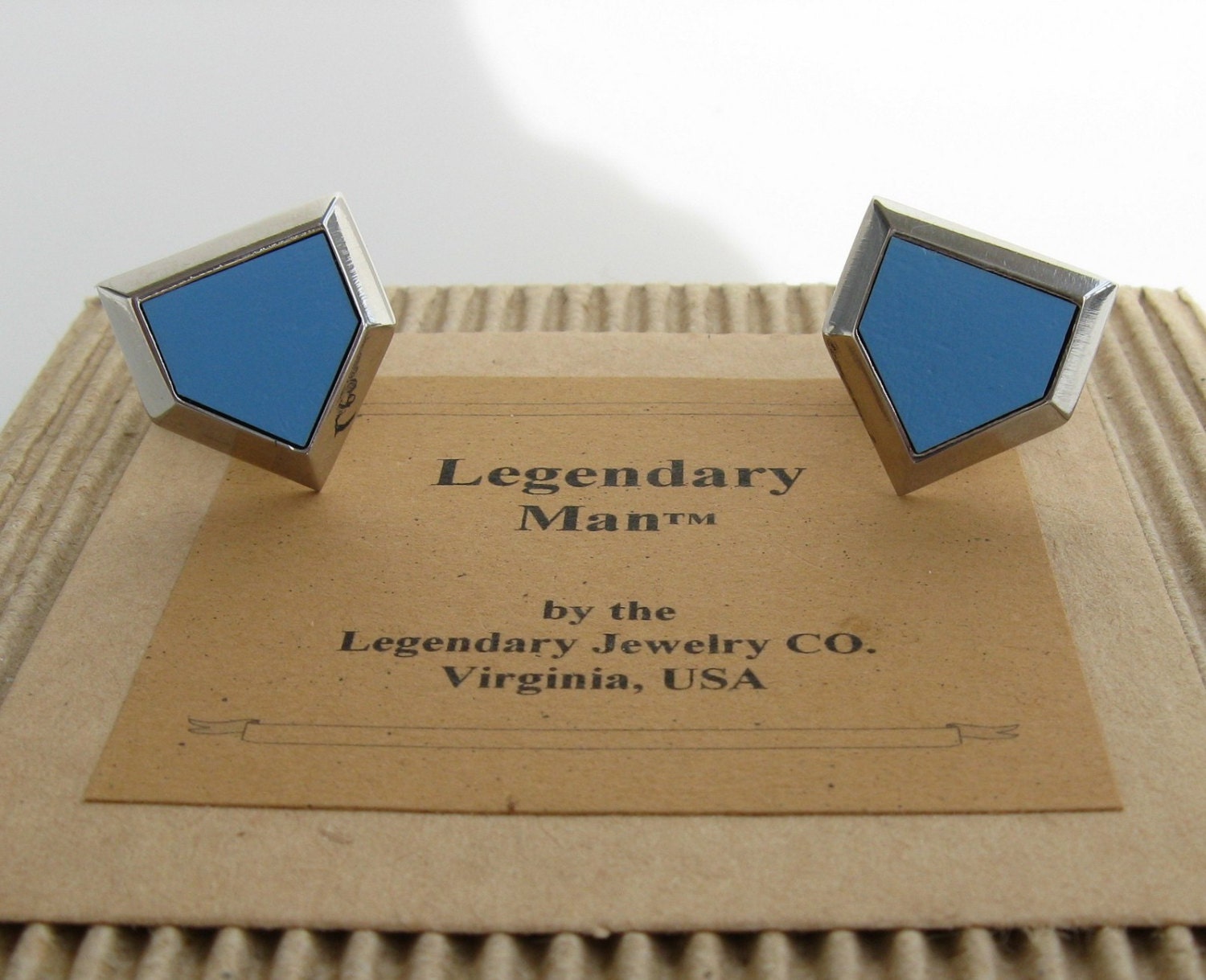 Ebbets Field Cufflinks: Brooklyn Dodgers Home Plate, Stadium Seat Wood Gift