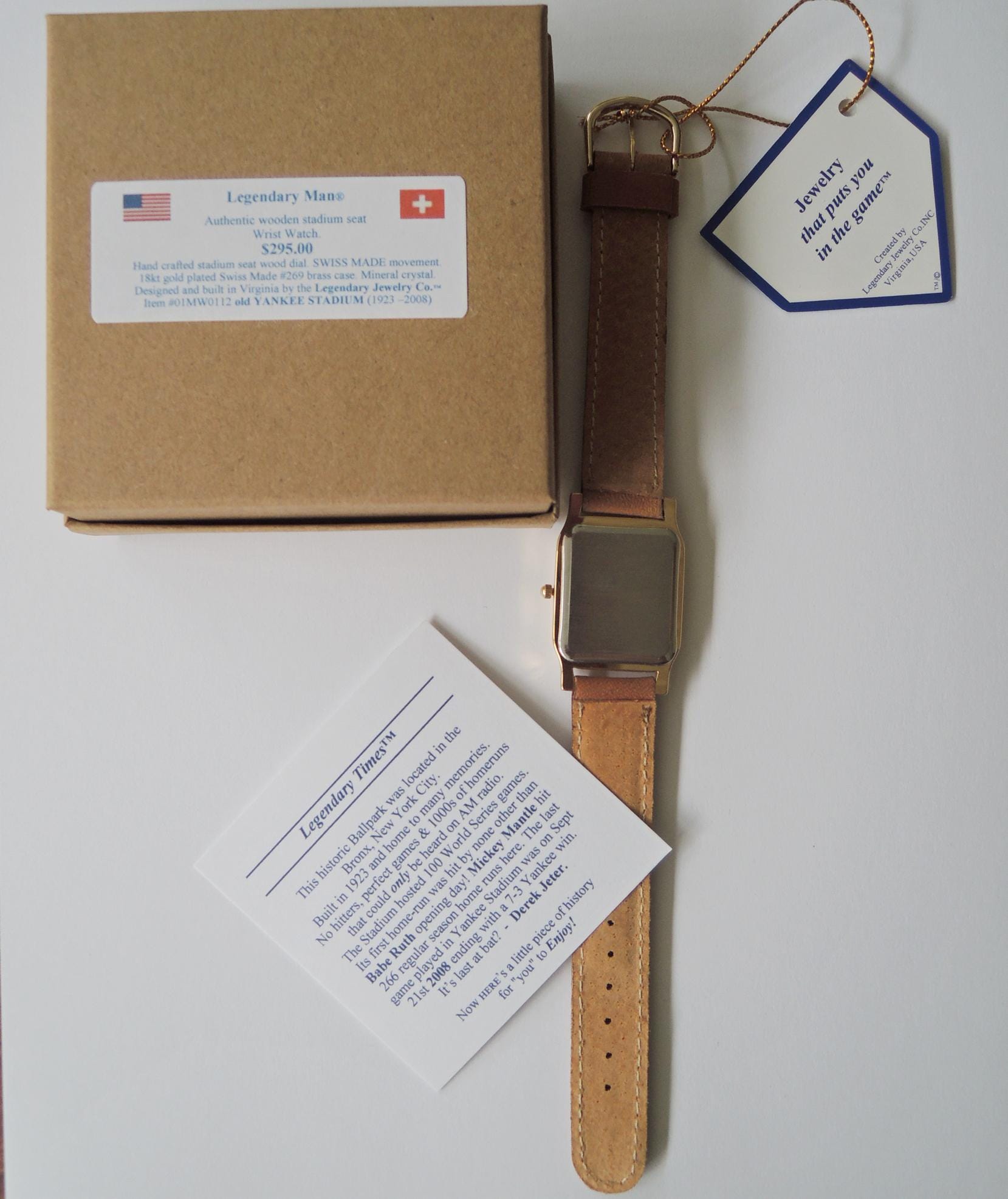 Yankee Stadium Seat Wrist Watch: Swiss Movement, Hand-Finished Collectible Gift