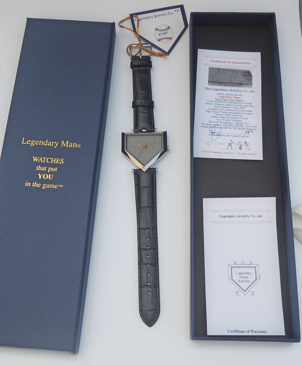 Busch Stadium Bleacher Seat Baseball Wrist Watch