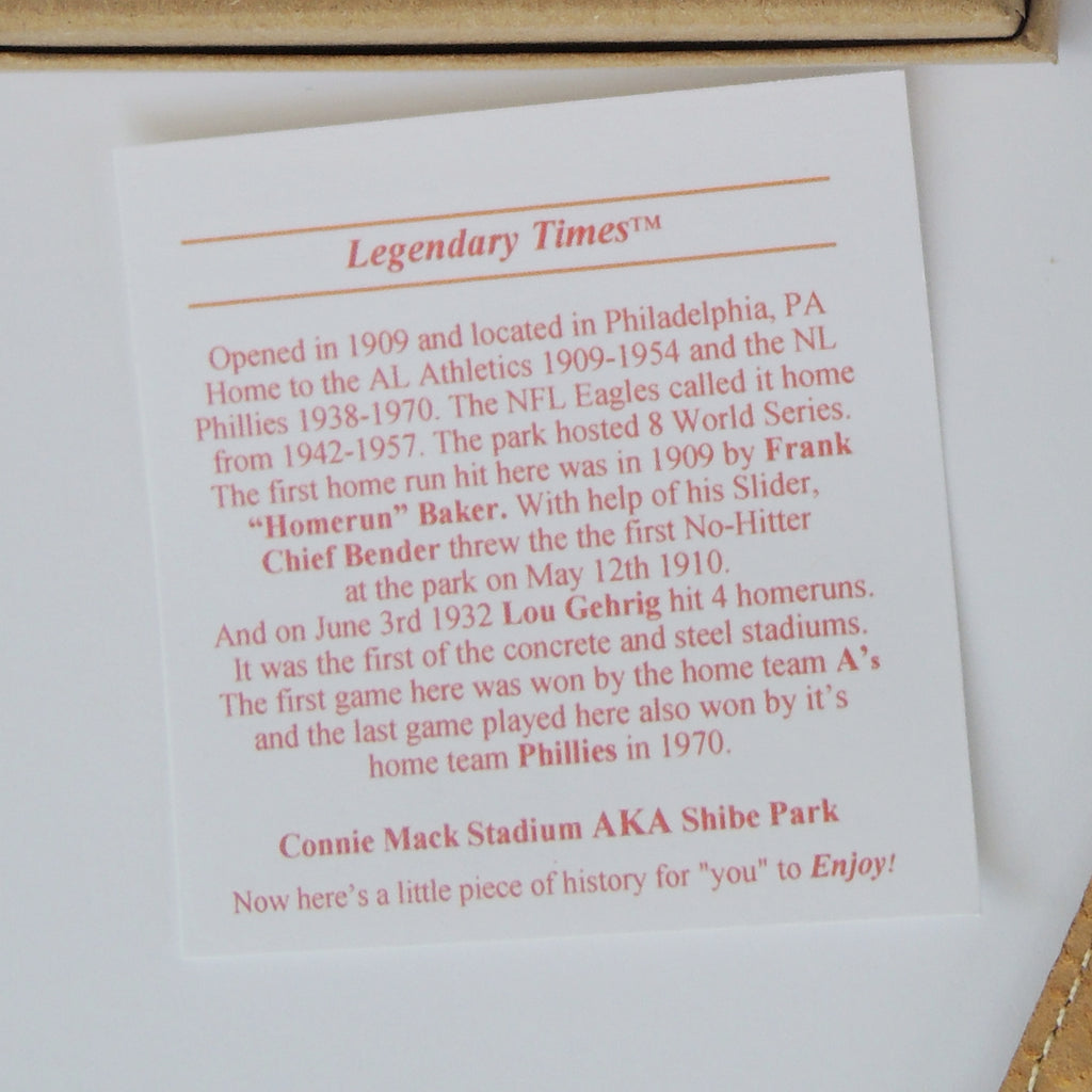 Phillies CONNIE MACK Stadium seat wrist watch. Swiss made Movement and case.