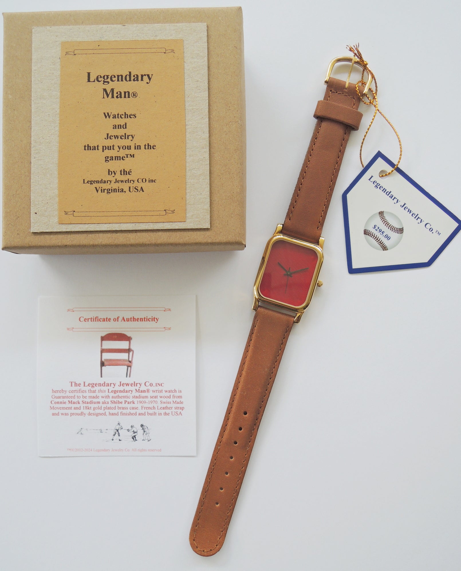 Phillies CONNIE MACK Stadium seat wrist watch. Swiss made Movement and case.