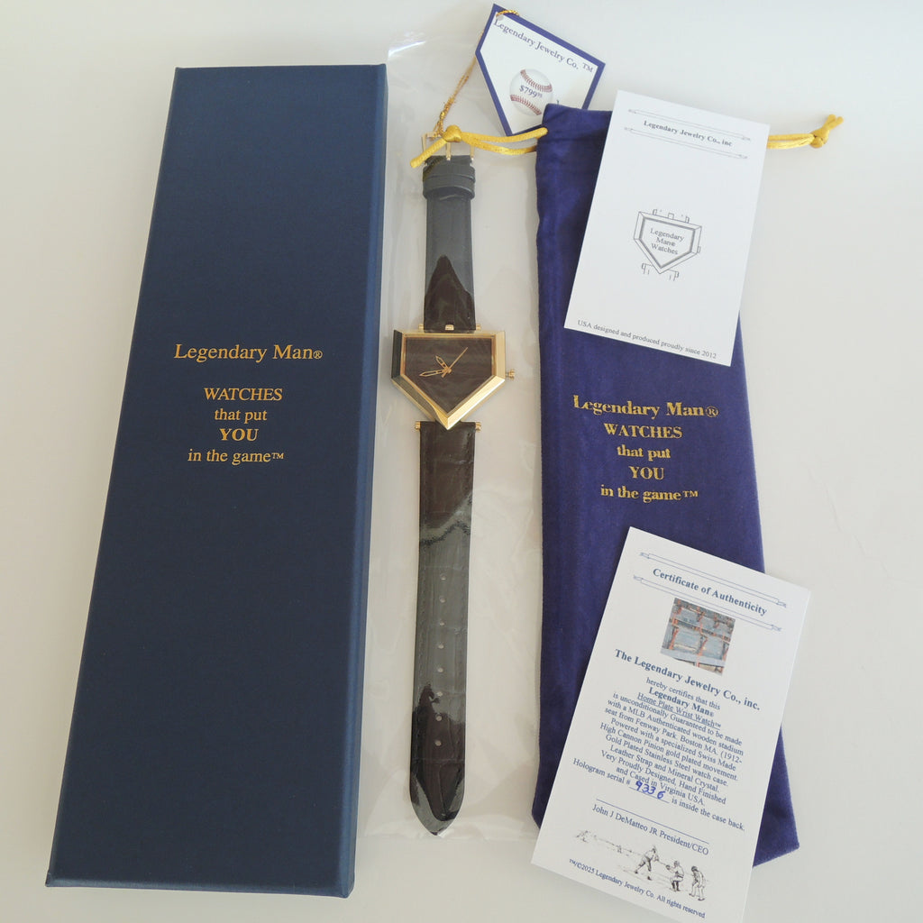Legendary Man® Fenway Park Stadium Seat Home Plate Wrist Watch