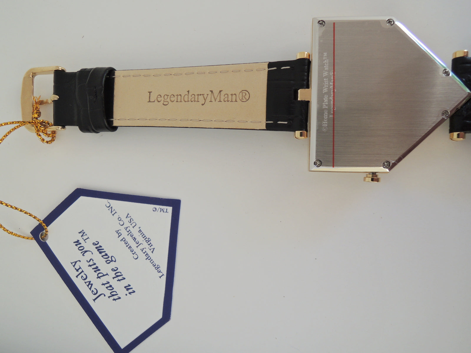 Legendary Man® Home Plate Wrist Watch, Designed and cased in USA Swiss Movement