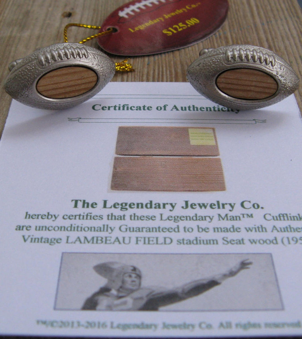 Lambeau Field Stadium Seat Cufflinks: Green Bay Packers Gift