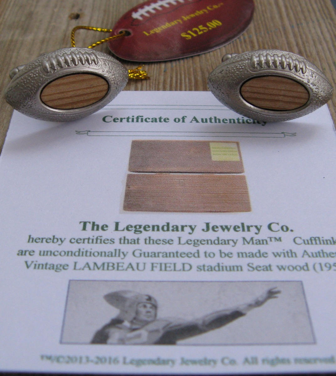 Lambeau Field Stadium Seat Cufflinks: Green Bay Packers Gift