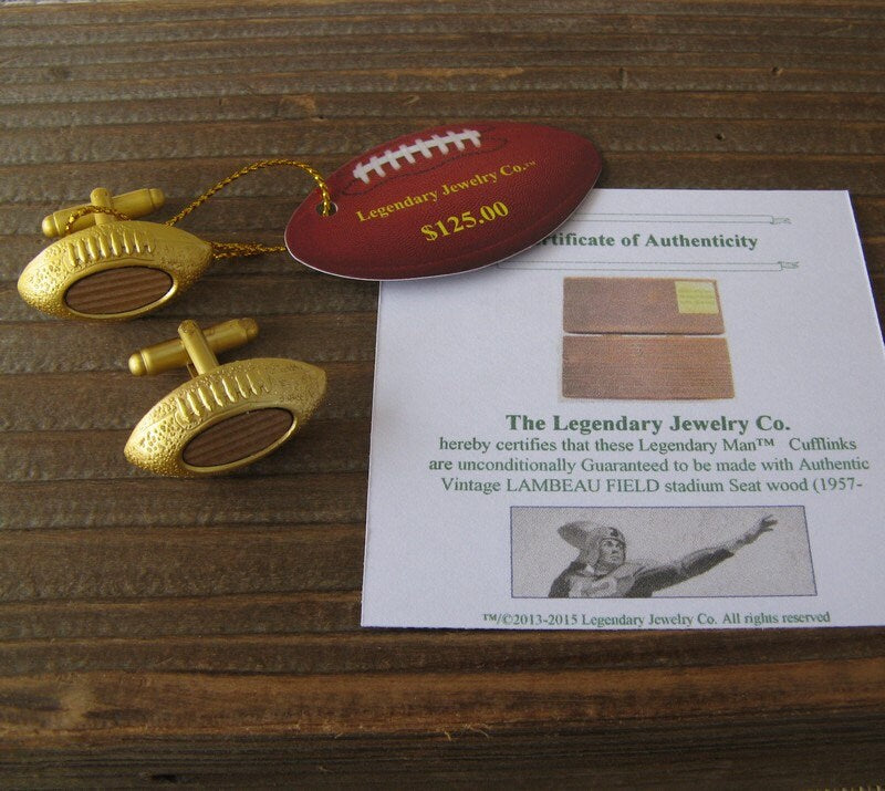 Lambeau Field Stadium Seat Cufflinks: Green Bay Packers Gift