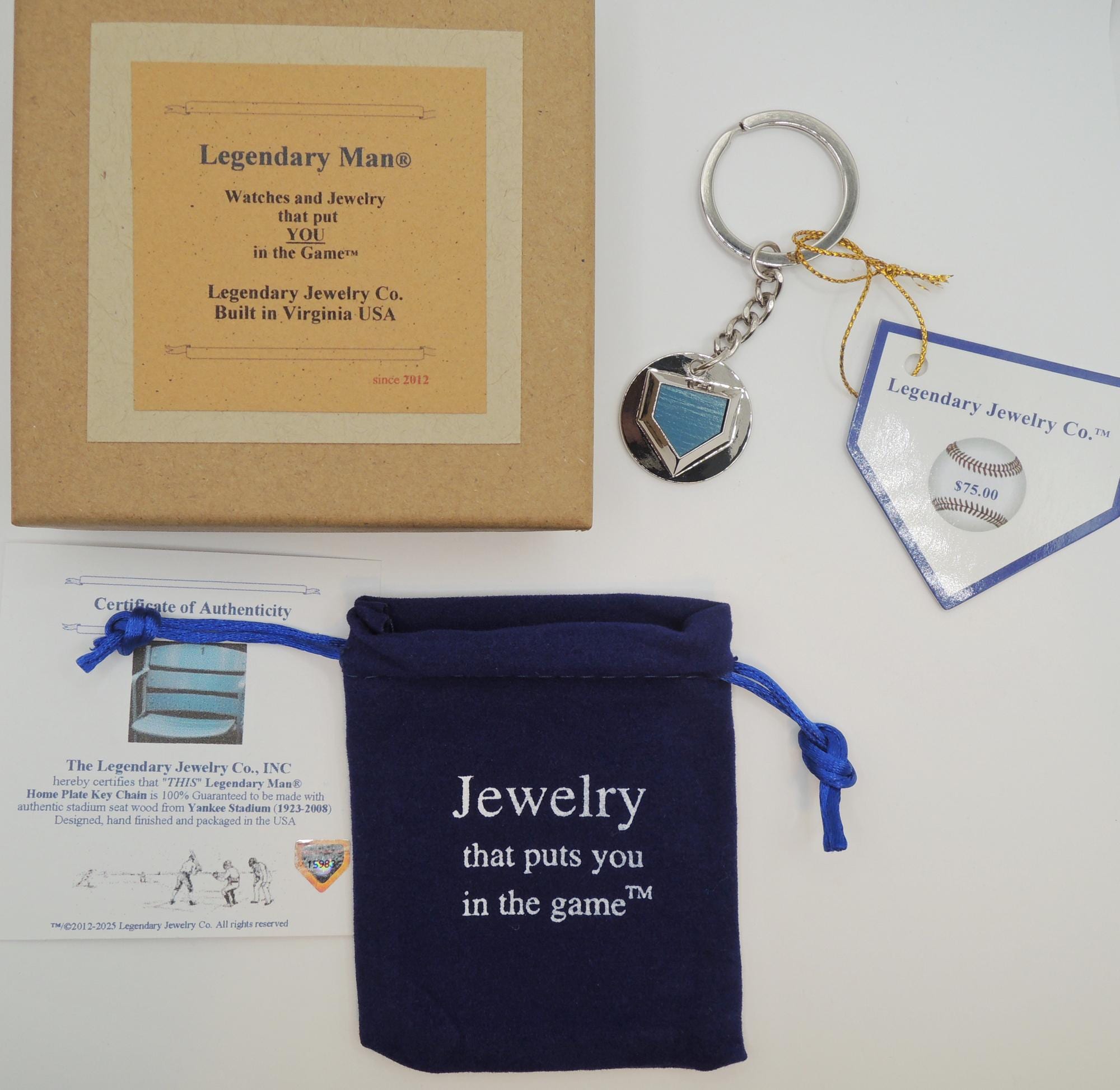 Yankee Stadium Seat Keychain Baseball Gift