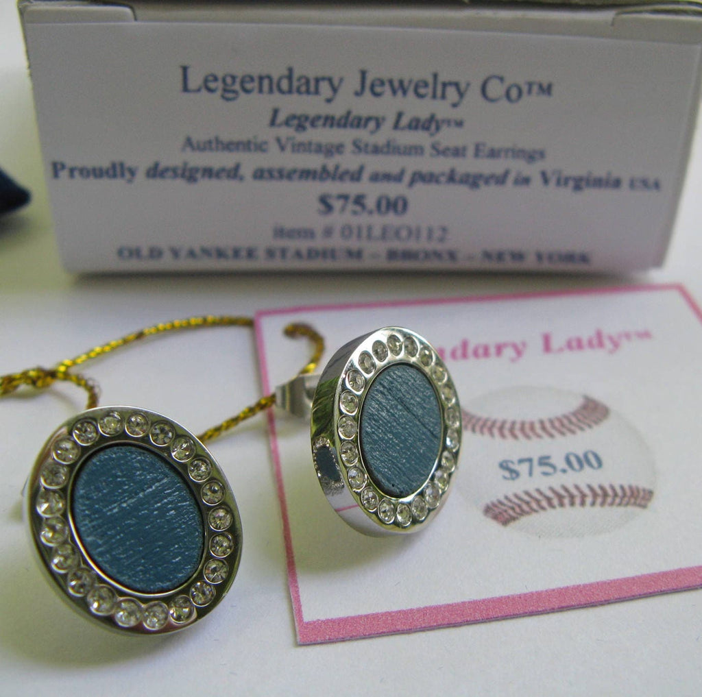 Yankee Stadium Seat Earrings: Historic Wood & Surgical Steel Legendary Lady Gift