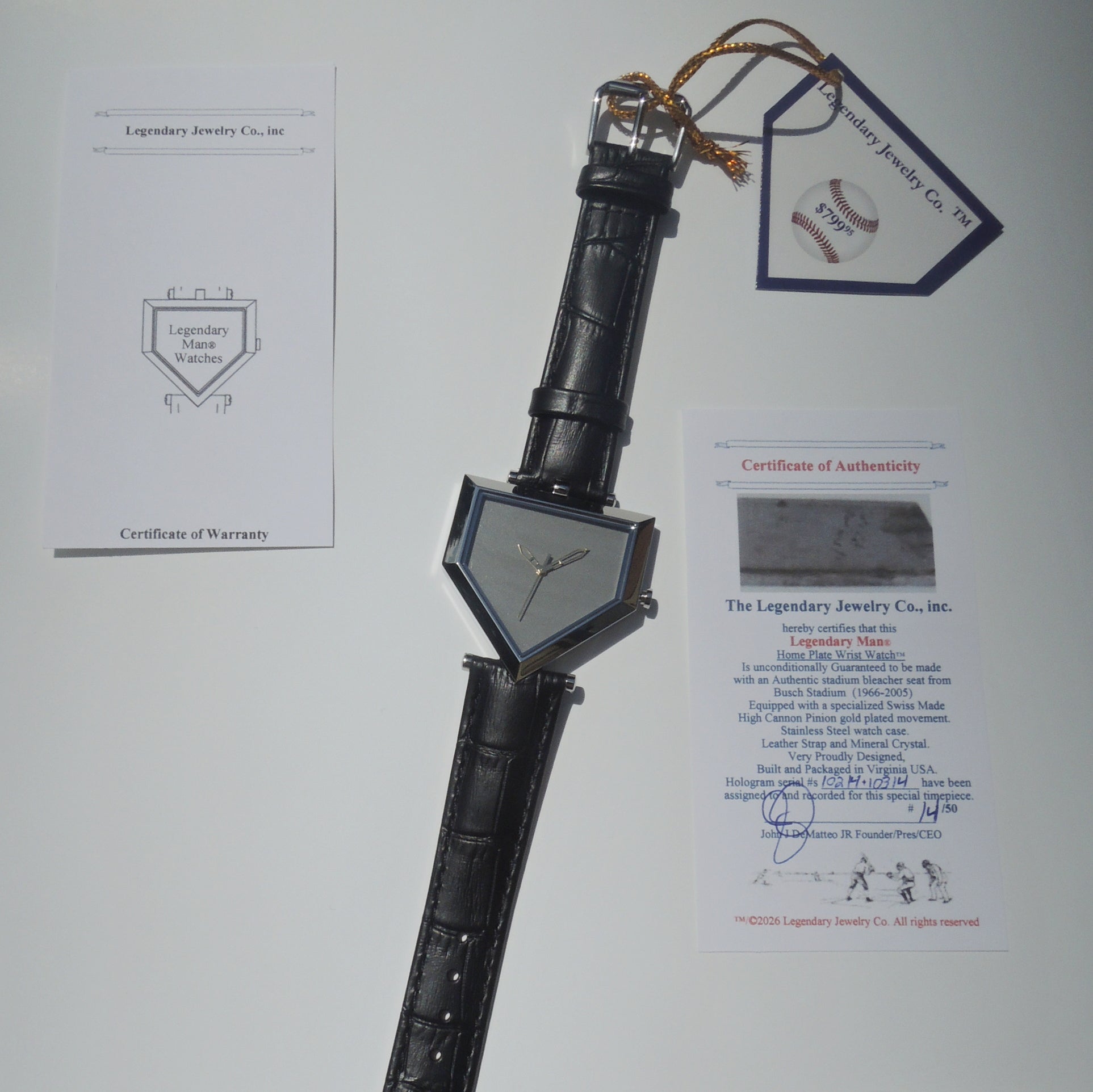 Busch Stadium Bleacher Seat Baseball Wrist Watch