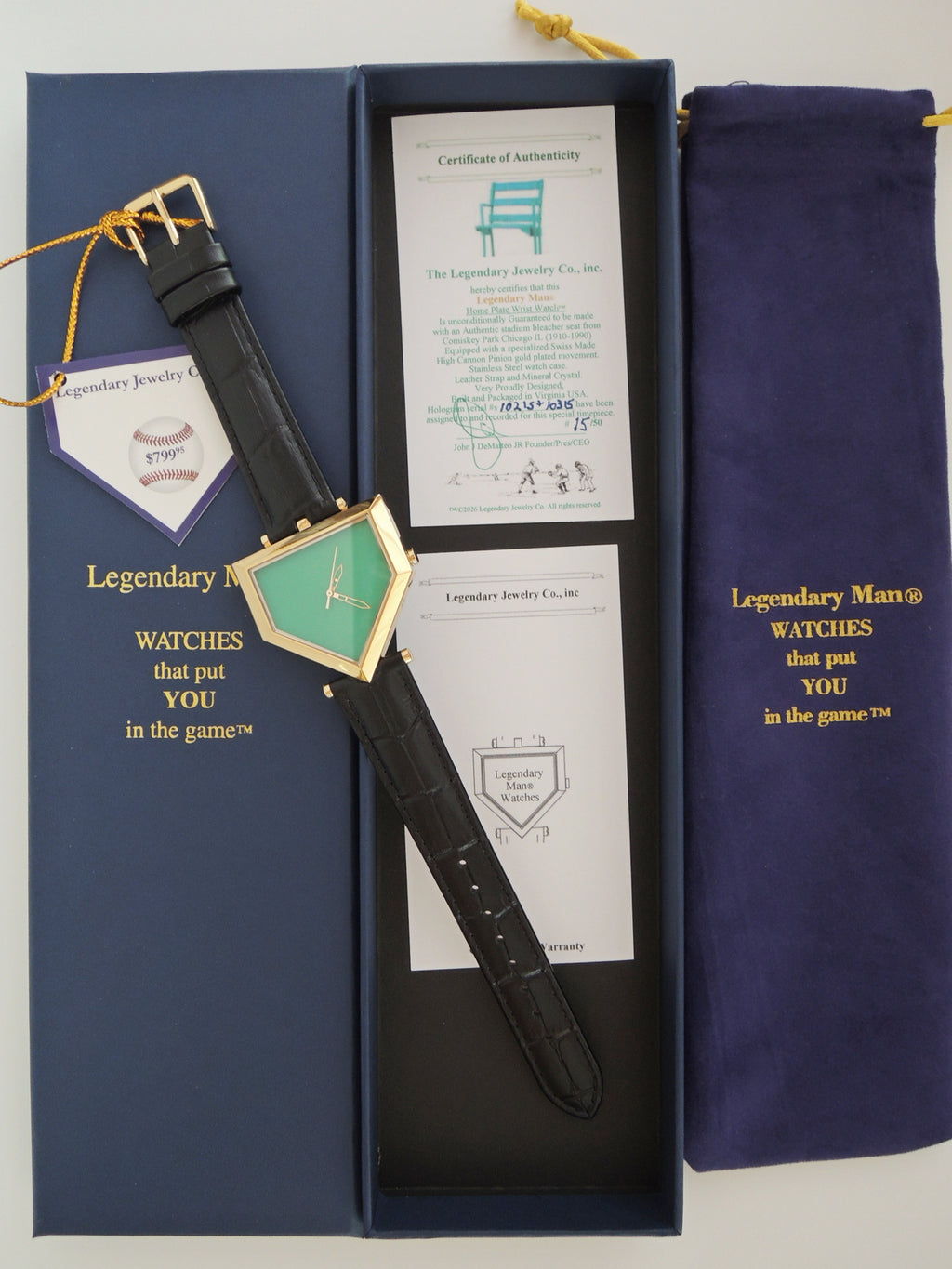 Comiskey Park Home Plate Baseball Watch