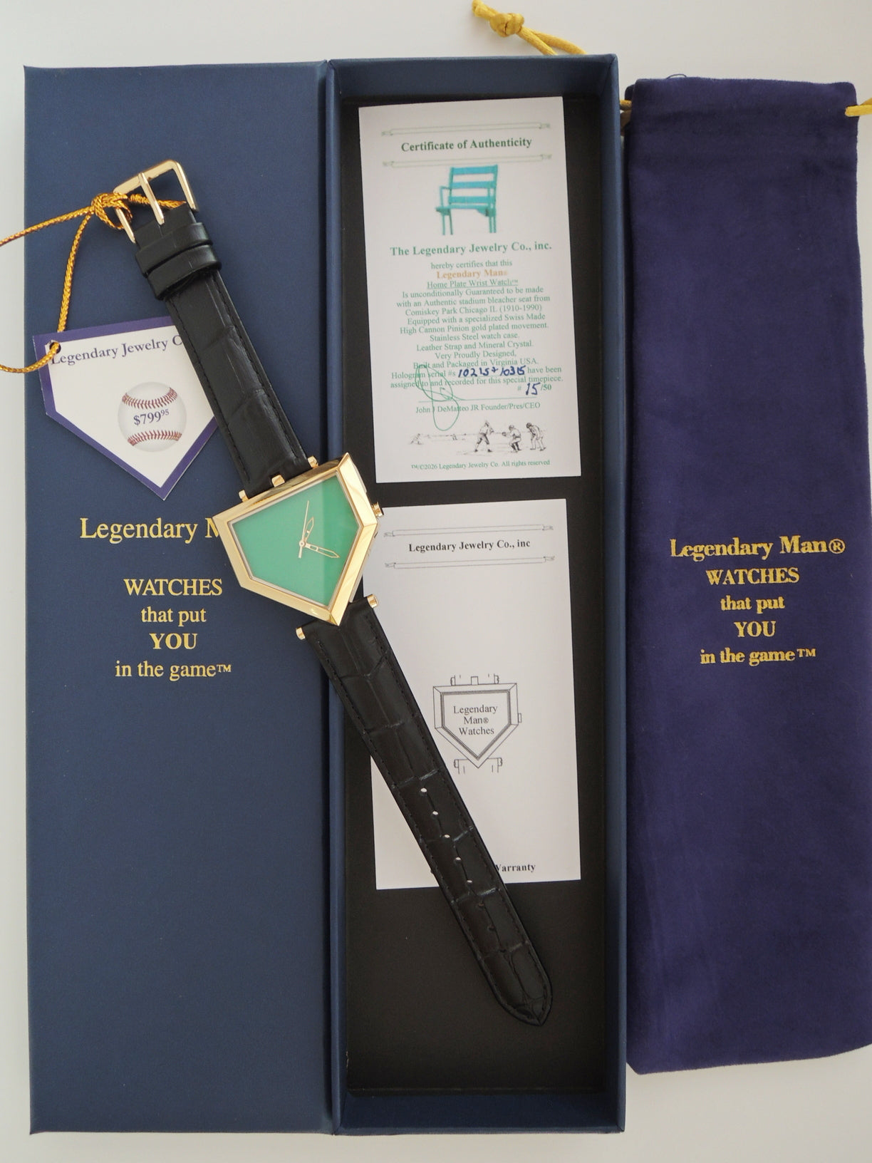 Comiskey Park Home Plate Baseball Watch
