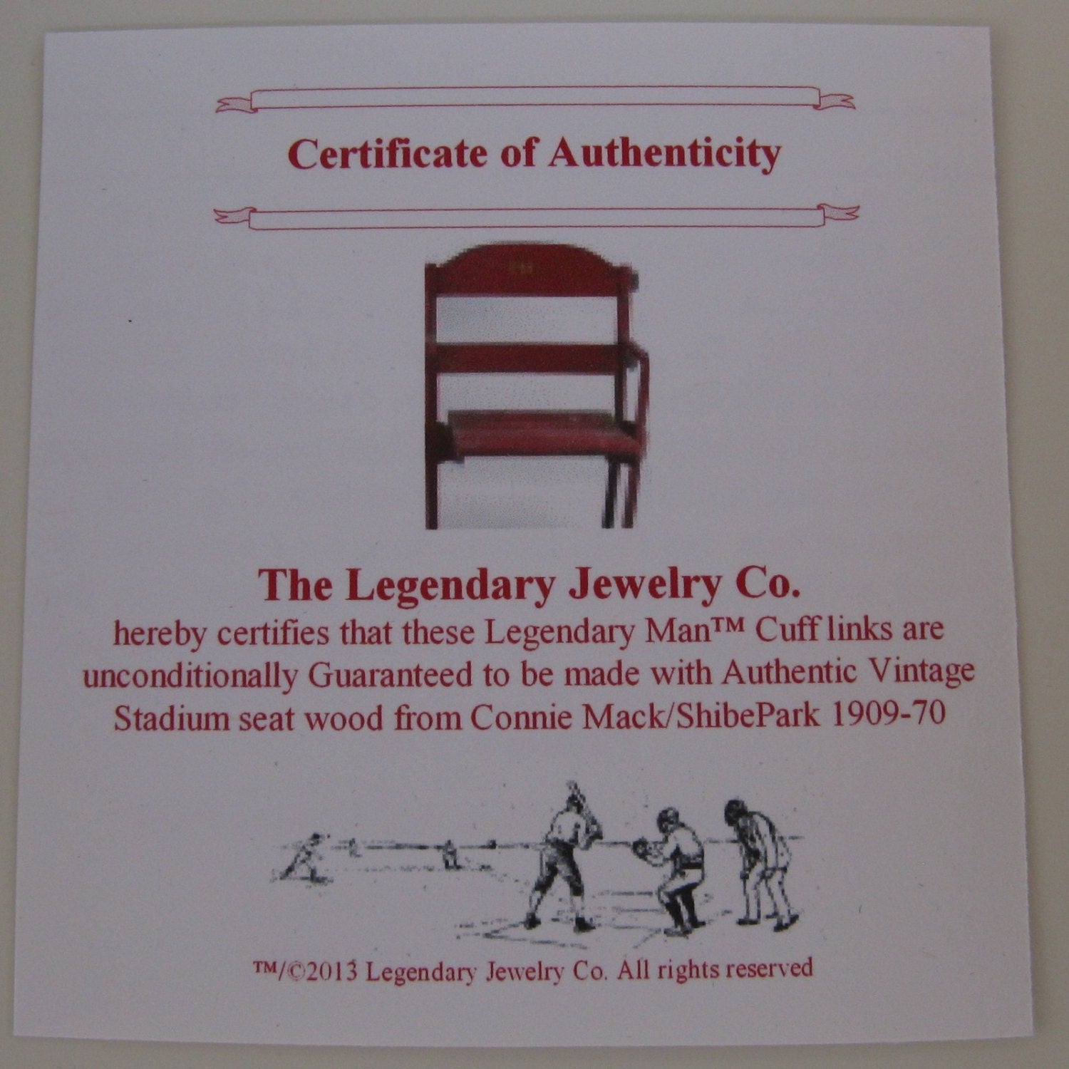 Phillies Connie Mack Stadium Cufflinks: Home Plate Baseball Gift