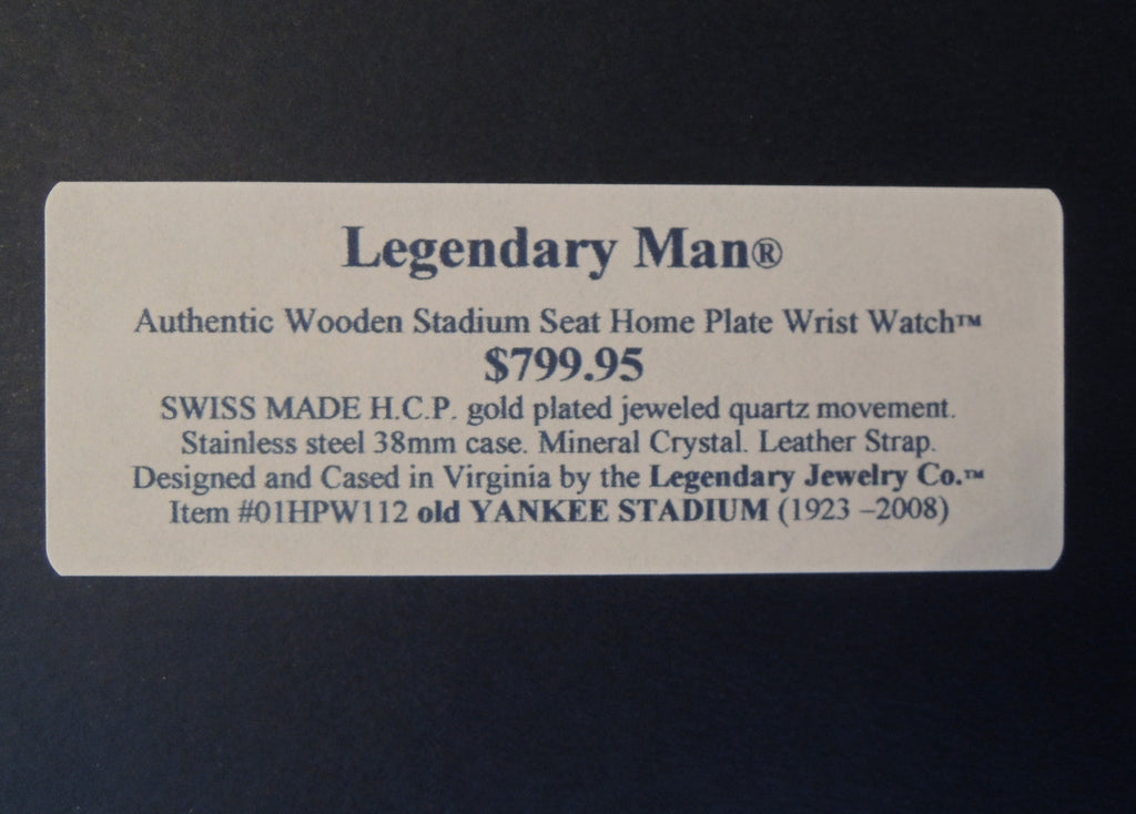 Yankee Stadium Baseball Watch: Mens Gift by Legendary Man MSRP $799