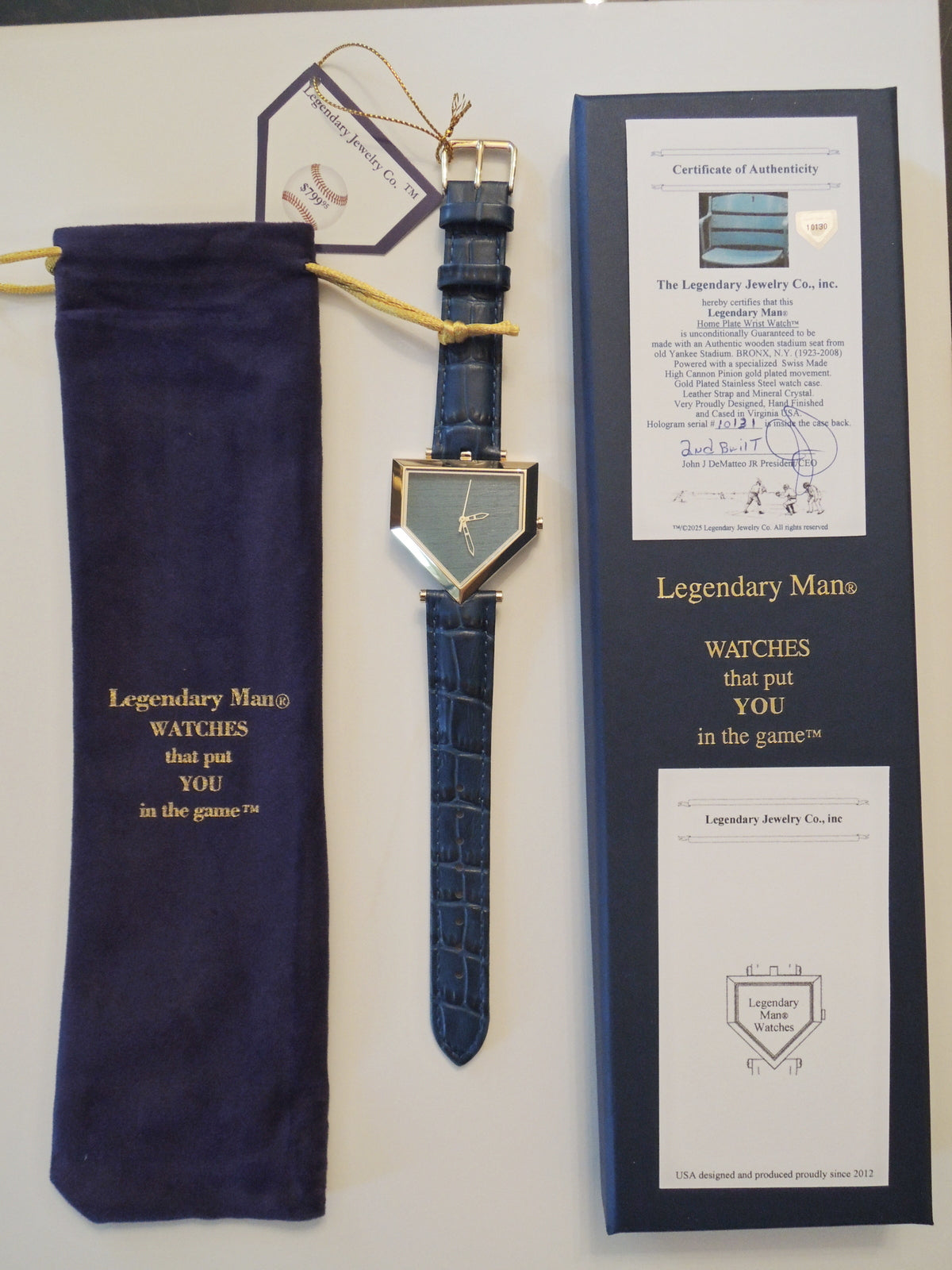 Yankee Stadium Baseball Watch: Mens Christmas Gift by Legendary Man MSRP $799