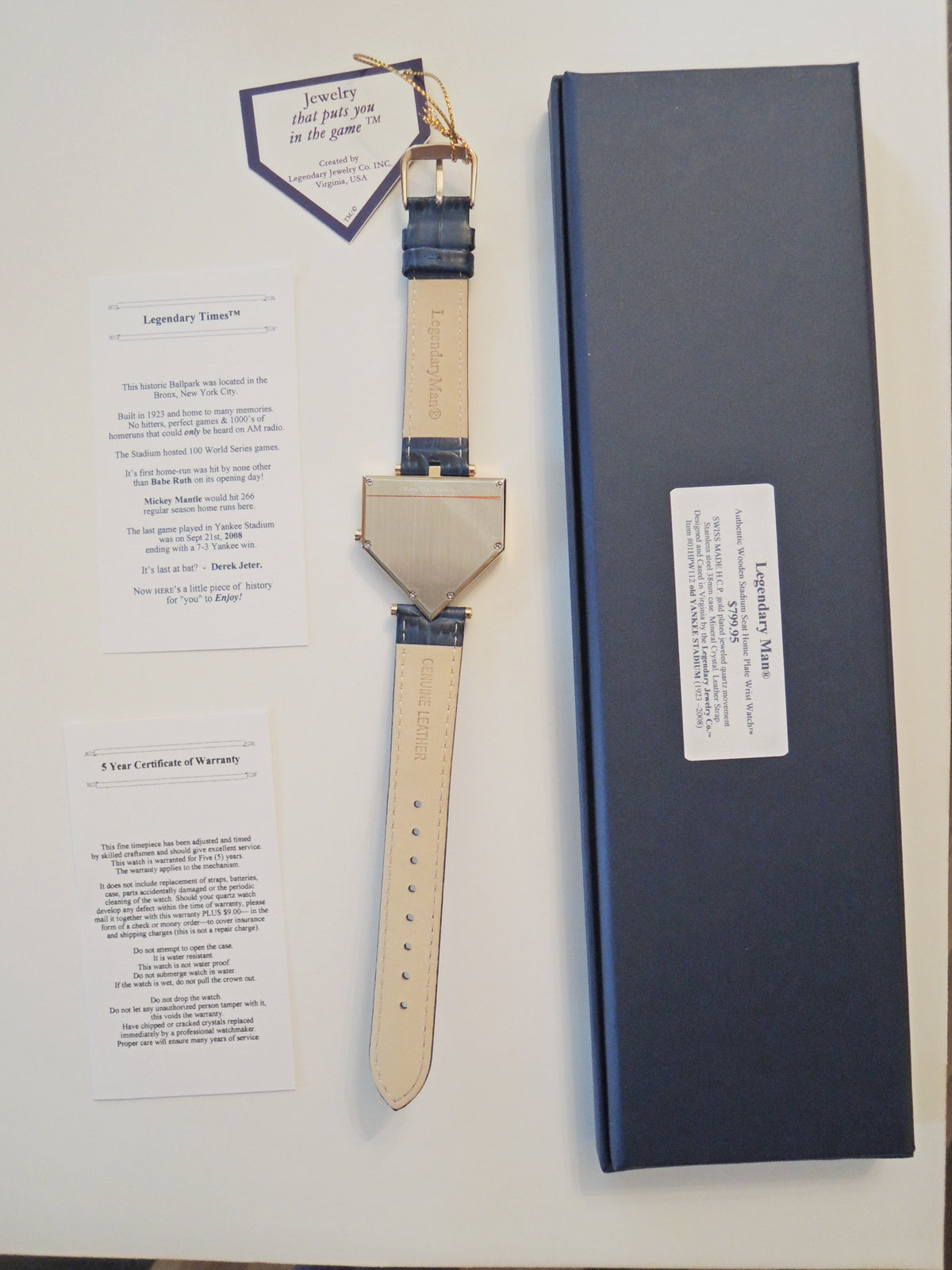 Yankee Stadium Baseball Watch: Mens Gift by Legendary Man MSRP $799